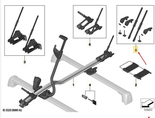 Kit ricambi portapacchi tetto