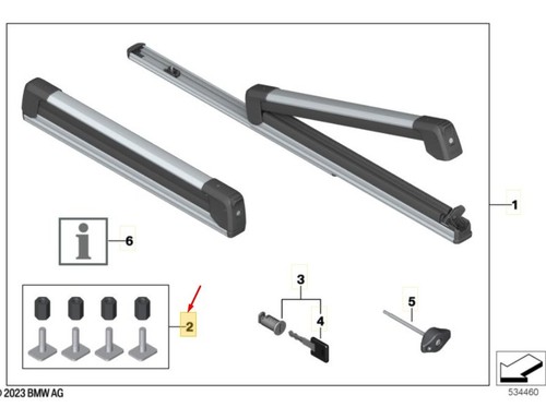 Kit ricambi staffa sci - , e